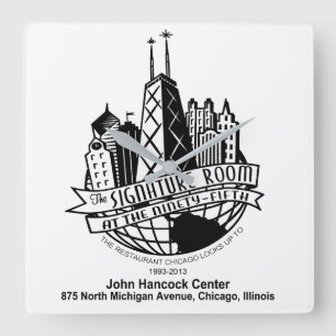 The Signature Room op de 95th, Chicago, IL Vierkante Klok