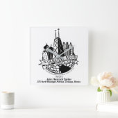 The Signature Room op de 95th, Chicago, IL Vierkante Klok (Huis)