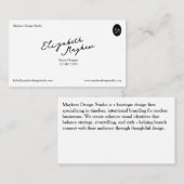 The Signature Script - Minimalist Business Card Visitekaartje (Voorkant / Achterkant)