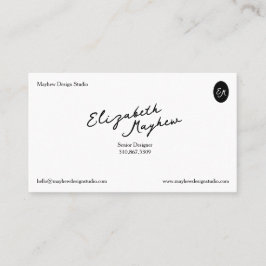 The Signature Script - Minimalistische Zakelijke K Visitekaartje