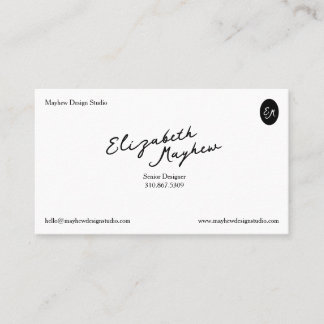 The Signature Script - Minimalistische Zakelijke K Visitekaartje