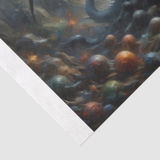 The Silent Guardian Dragon Decoupage Tissuepapier (Detail)