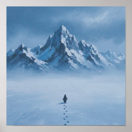 The Silent Penguin March To Great Mountains Poster