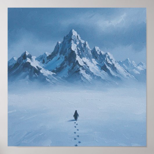 The Silent Penguin March To Great Mountains Poster (Voorkant)