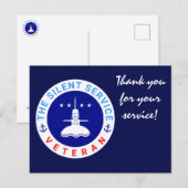 The Silent Service Veteraan elegant Briefkaart (Voorkant / Achterkant)