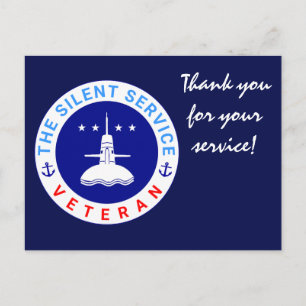 The Silent Service Veteraan elegant Briefkaart