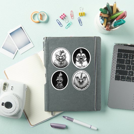 "The Silkie & Co. Funny Far" 4-Pack Sticker Bundle (iPad Cover)