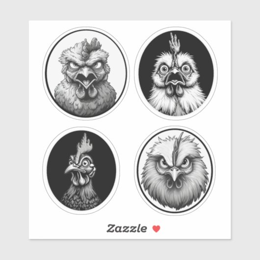 "The Silkie & Co. Funny Far" 4-Pack Sticker Bundle (Vel)