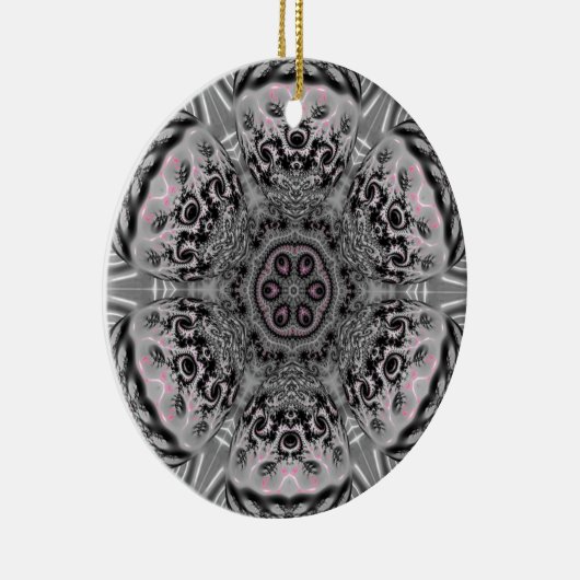 The Silver Fractal Garden Keramisch Ornament (Rechts)