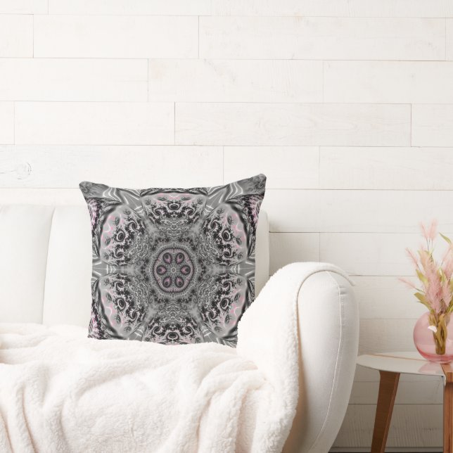 The Silver Fractal Garden Kussen (Bank)