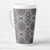 The Silver Fractal Garden Latte Mok (Linkerhoek)