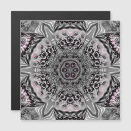 The Silver Fractal Garden Magnetic Card