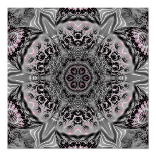 The Silver Fractal Garden Perfect Poster (Voorkant)