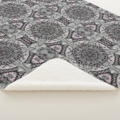 The Silver Fractal Garden Sherpa Deken (3/4)