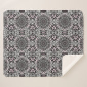 The Silver Fractal Garden Sherpa Deken (Voorkant (horizontaal))