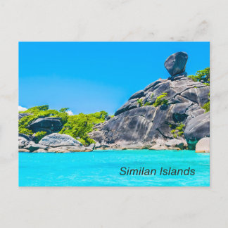 The Similan Islands, Thailand Beach with Rocks Briefkaart