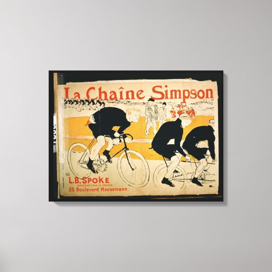 "The Simpson Chain", Parijs (kleurenlitho) Canvas Afdruk (Voorkant)