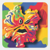 the sinester eco vierkante sticker (Voorkant)