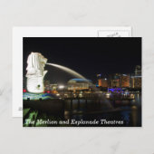 The Singapore Merlion and Esplanade Theaters Briefkaart (Voorkant / Achterkant)
