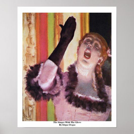 The Singer With The Glove By Edgar Degas Poster (Voorkant)