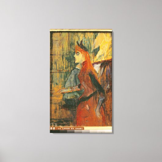 The Singing Lesson, 1882 Canvas Afdruk (Voorkant)