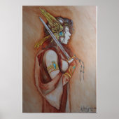 "The Singing Warrior" schilderij van Joseph C. Ken Poster (Voorkant)