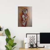 "The Singing Warrior" schilderij van Joseph C. Ken Poster (Thuiskantoor)