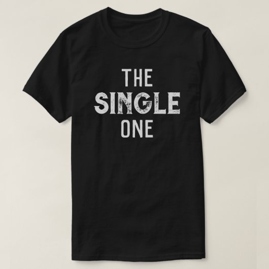 "The Single One" vrijgezellenfeest groep T-shirt (Design voorkant)
