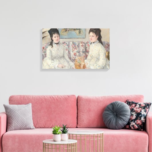 The Sisters (door Berthe Morisot) Canvas Afdruk (Insitu (Woonkamer))