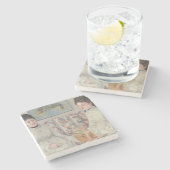 The Sisters (door Berthe Morisot) Stenen Onderzetter (Zijkant)