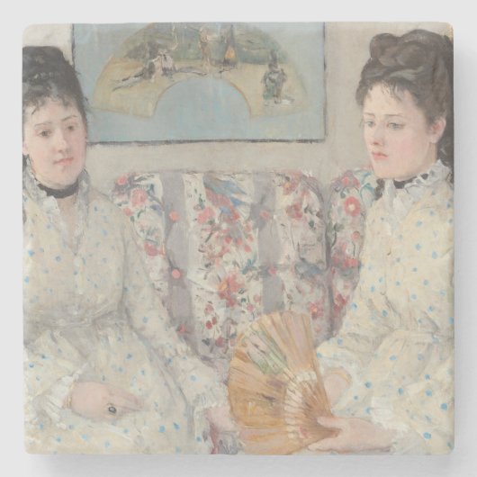 The Sisters (door Berthe Morisot) Stenen Onderzetter (Voorkant)
