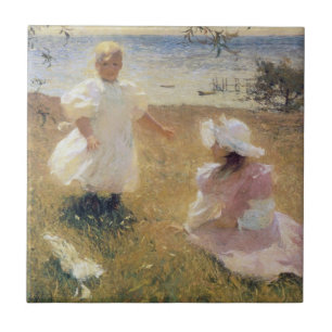 The Sisters, door Frank W. Benson Tegeltje