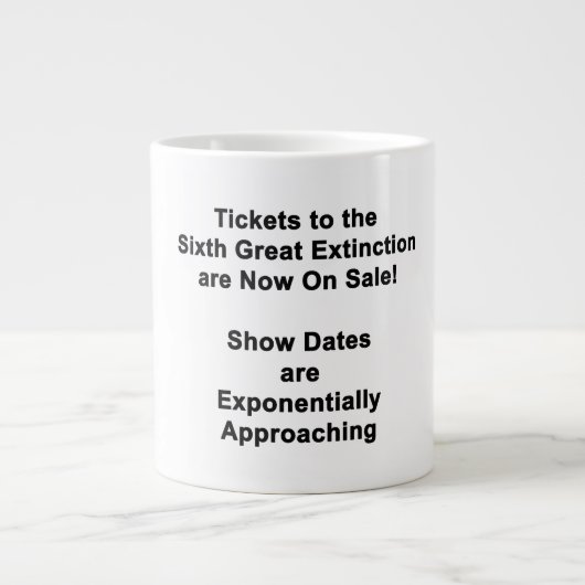 The Sixth Great Extinction Large Coffee Mug Grote Koffiekop (Voorkant)