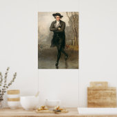 The Skater (portret van William Grant) Poster (Keuken)