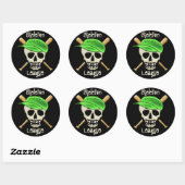 The Skeleton League - Holle Weenies Ronde Sticker (Vel)