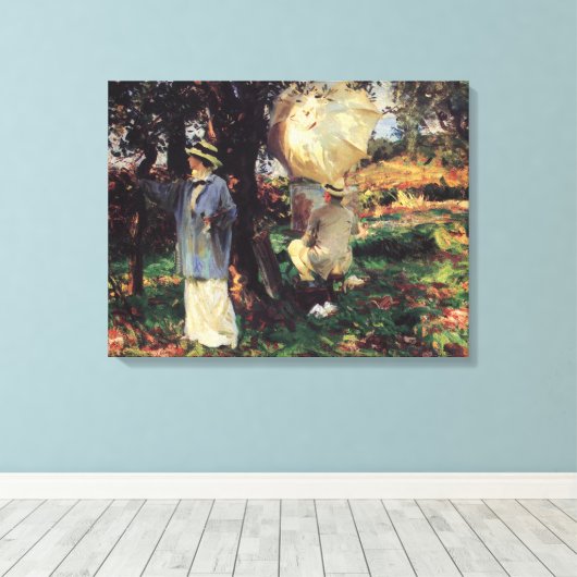 The Sketchers by John Singer Sargent Canvas Afdruk (Insitu (Houten vloer))