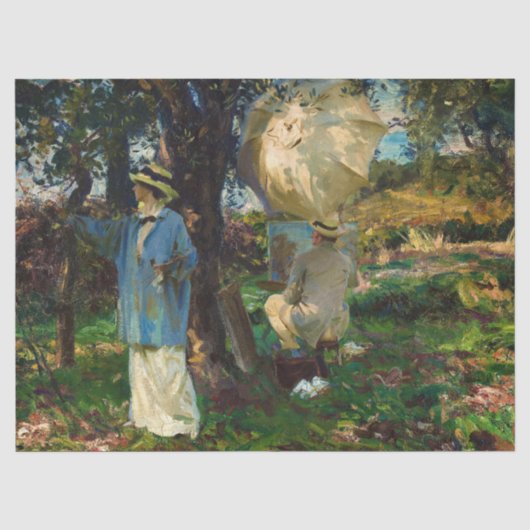 The Sketchers by John Singer Sargent Tissuepapier (Voorkant)