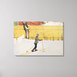 The Skier, c.1909 Canvas Afdruk