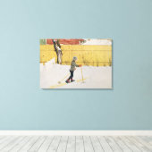 The Skier, c.1909 Canvas Afdruk (Insitu (Houten vloer))