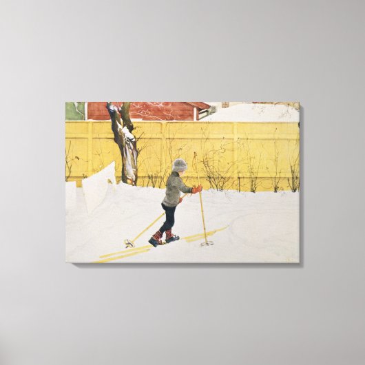 The Skier, c.1909 Canvas Afdruk (Voorkant)