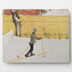 The Skier, c.1909 Fotoplaat