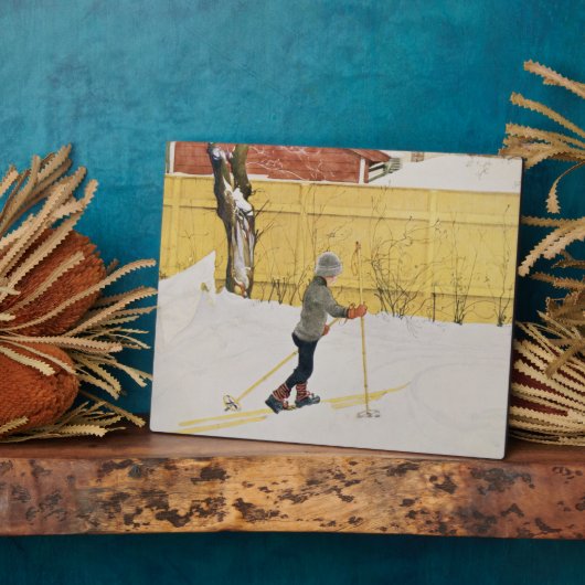 The Skier, c.1909 Fotoplaat (Zijkant)