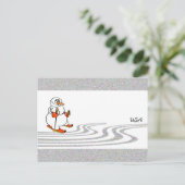 The Skiing Snowman - Briefkaart (Staand voorkant)