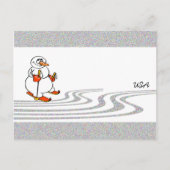 The Skiing Snowman - Briefkaart (Voorkant)