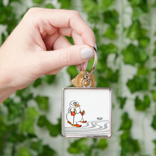 The Skiing Snowman - Sleutelhanger (Hand)
