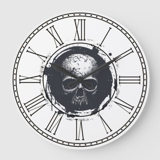 The Skull Face of Time Grote Klok (Voorkant)