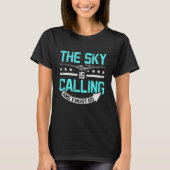 The sky is calling and I must go Glider T-shirt (Voorkant)
