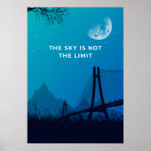 The sky is not the limit. Motivation Poster (Voorkant)