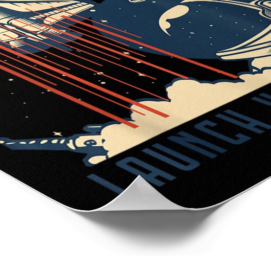 The Sky Is Your Limit Space Rocket Shuttle Motivat Poster (Hoek)