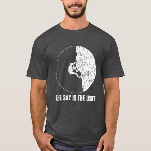 The Sky Ishe Limit Boulderer And Rock Climber girl T-shirt (Voorkant)